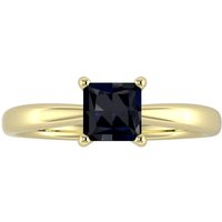 9ct Yellow Gold 4 Claw Square Sapphire 5mm x 5mm Ring- Ring Size U