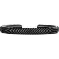 Chevron Cuff Bracelet in Black Titanium, 8mm - Size Medium