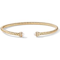 Classic Cablespira® Bracelet in 18ct Yellow Gold with Pearls and Diamonds, 3mm - Size Large