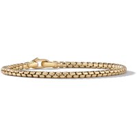 Box Chain Bracelet in 18ct Yellow Gold, 3.4mm - Size Medium