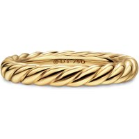 DY Cable Band Ring In 18ct Yellow Gold, 3mm - Ring Size L