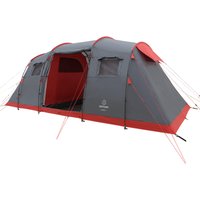 Justcamp Lake 6 Campingzelt, Familienzelt für 6 Personen, 2 Schlafkabinen, Tunnelzelt mit Stehhöhe, groß, stabil, wasserdicht für Festival, XXL Kuppelzelt, tragbar mit Packtasche, Zelt für Familien