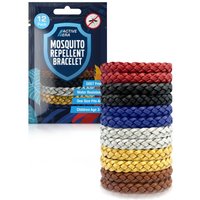 Pulseiras repelentes mosquitos aventura - pack 12 cores sortidas