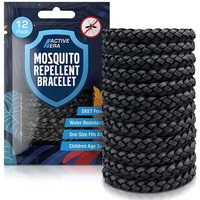 Pulseiras repelentes mosquitos aventura - pack 12 - pretas
