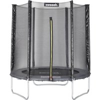 Trampolim 180cm rede de proteção, cinza