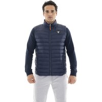 Jaqueta masculina de inverno "básica" com zíper e sem mangas