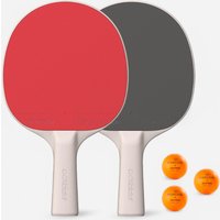 Segunda vida - conjunto de 2 raquetes ping pong resistentes + 3... - muito bom