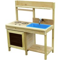 Cozinha de jardim em madeira para crianças – interior e exterior