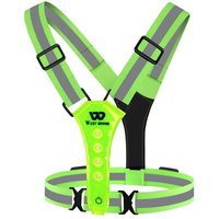 Colete refletor fluorescent com luzes led
