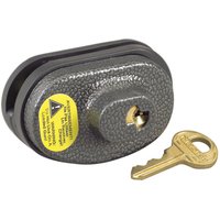 Candado para gatillo de arma con llave, gris, 5,7 x 3,5 x 4 cm