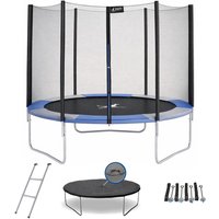 Cama elástica redonda ø 250cm com escada, capa e kit de ancoragem - ralli 250
