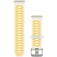 Pulseira de relógio em silicone com fivela prateada garmin quick release