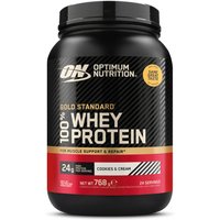 100% whey gold standard - 775g cookies e creme (novo) da optimum nutrition