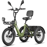 Triciclo elétrico f20 mate ii 48v 21ah travões hidráulicos cestos 180kg