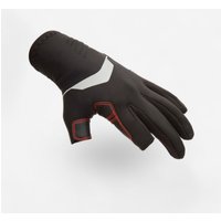Adult Sailing 1 mm Neoprene Gloves With 2 Fingers Cut 900 Black