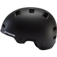 Decathlon UK BTWIN Kids' Bike Helmet Bol 500 - Black | FREE Click & Collect at Stores and Asda. 365 Days return available.