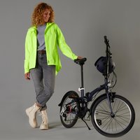 Decathlon UK BTWIN Women's Cycling Jacket Neon Yellow - Waterproof Coat | FREE Click & Collect at Stores and Asda. 365 Days return available.
