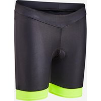 Decathlon UK BTWIN 500 Kids' Cycling Shorts 7-13 Years - Black/yellow | FREE Click & Collect at Stores and Asda. 365 Days return available.