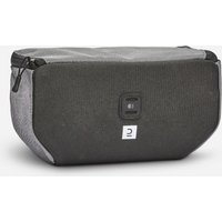 Decathlon UK BTWIN Kids' Front Bike Bag - Black/grey | FREE Click & Collect at Stores and Asda. 365 Days return available.