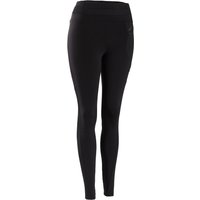 Women's High Waisted Fitness Cardio Leggings With Drawstring - Black