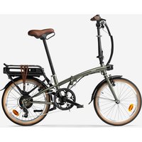 Decathlon UK BTWIN Electric Folding Bike E-fold 500 - Green | FREE Click & Collect at Stores and Asda. 365 Days return available.