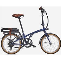Decathlon UK BTWIN Electric Folding Bike E-fold 500 - Blue | FREE Click & Collect at Stores and Asda. 365 Days return available.