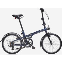 Decathlon UK BTWIN Folding Bike Fold 500 - Dark Blue | FREE Click & Collect at Stores and Asda. 365 Days return available.