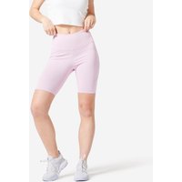 Decathlon UK Domyos Women's Fitness Shaping Cycling Shorts 520 - Light Pink | FREE Click & Collect at Stores and Asda. 365 Days return available.