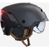 Decathlon UK BTWIN City Cycling Helmet With Visor And Rear Light 900 - Black | FREE Click & Collect at Stores and Asda. 365 Days return available.