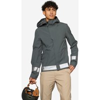 Decathlon UK BTWIN Men's City Cycling Night Visibility Rain Jacket 540 - Green | FREE Click & Collect at Stores and Asda. 365 Days return available.