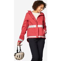 Decathlon UK BTWIN Women's City Cycling Night Visibility Rain Jacket 540 - Red | FREE Click & Collect at Stores and Asda. 365 Days return available.