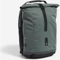 Decathlon UK Decathlon 27 L Cycling Double Pannier Rack Backpack - Green/grey | FREE Click & Collect at Stores and Asda. 365 Days return available.