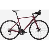 Decathlon UK VAN RYSEL Women's Road Bike Edr Carbon Disc 105 - Burgundy | FREE Click & Collect at Stores and Asda. 365 Days return available.
