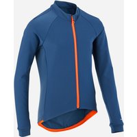 Decathlon UK BTWIN Kids' 7-13 Years Cycling Jacket 500 - Blue/orange | FREE Click & Collect at Stores and Asda. 365 Days return available.