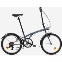 Decathlon UK BTWIN Folding Bike Fold 120 - Grey | FREE Click & Collect at Stores and Asda. 365 Days return available.