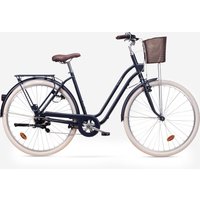 Decathlon UK Elops Fully-equipped - 6-speed Low Frame City Bike - Blue | FREE Click & Collect at Stores and Asda. 365 Days return available.