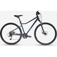 Decathlon UK RIVERSIDE Riverside 500 Hybrid Bike - Navy | FREE Click & Collect at Stores and Asda. 365 Days return available.
