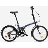 Decathlon UK BTWIN 20 Inch Folding Bike Btwin 500 - Blue | FREE Click & Collect at Stores and Asda. 365 Days return available.