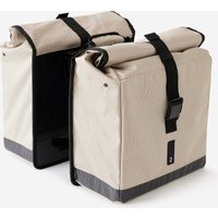 Decathlon UK Decathlon 20 L Bike Double Pannier Bag 500 - Beige | FREE Click & Collect at Stores and Asda. 365 Days return available.