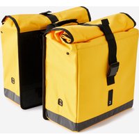 Decathlon UK Decathlon 20 L Bike Double Pannier Bag 500 - Yellow | FREE Click & Collect at Stores and Asda. 365 Days return available.