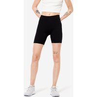Decathlon UK Domyos Women's Fitness Cycling Shorts - Ultra Black | FREE Click & Collect at Stores and Asda. 365 Days return available.