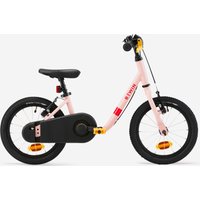 Decathlon UK BTWIN Kids' 3-5 Years 2-in-1 14-inch Balance Bike Discover 500 - Pink | FREE Click & Collect at Stores and Asda. 365 Days return available.