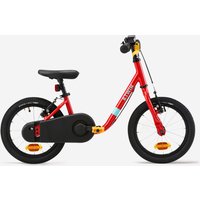 Decathlon UK BTWIN Kids' 3-5 Years 2-in-1 14-inch Balance Bike Discover 500 - Red | FREE Click & Collect at Stores and Asda. 365 Days return available.