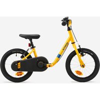 Decathlon UK BTWIN Kids' 3-5 Years 2-in-1 14-inch Balance Bike Discover 500 - Yellow | FREE Click & Collect at Stores and Asda. 365 Days return available.