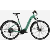 Bicicleta elétrica de trekking com motor central quadro baixo e-actv 500 verde