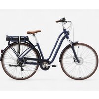 Decathlon UK Low Frame Electric Town Bike Elops 900 E - Dark Blue | FREE Click & Collect at Stores and Asda. 365 Days return available.