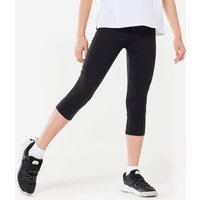 Girls Breathable Cropped Leggings S500 - Black