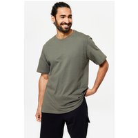 Men's Short-sleeved Crew-neck Fitness T-shirt - Khaki Green