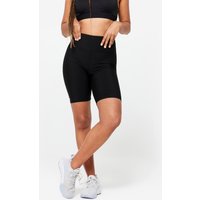 Decathlon UK Domyos Women's Cycling Shorts Black - High-waisted Design | FREE Click & Collect at Stores and Asda. 365 Days return available.