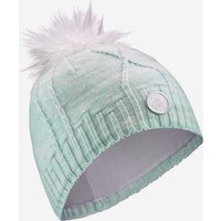 Kids’ Cable-knit Fur Wool Hat - Light Green